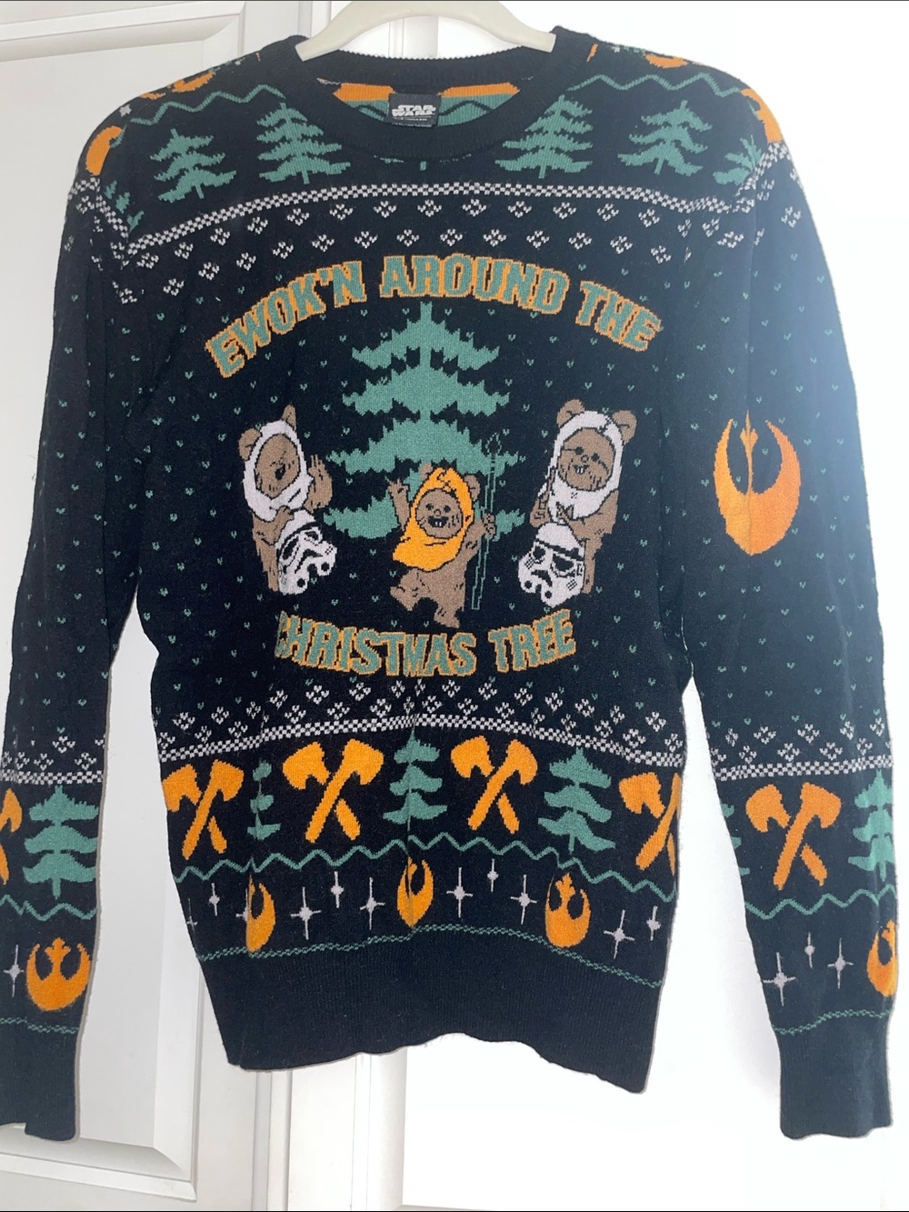 Star Wars  Crewneck Sweater - Black, Green & Orange